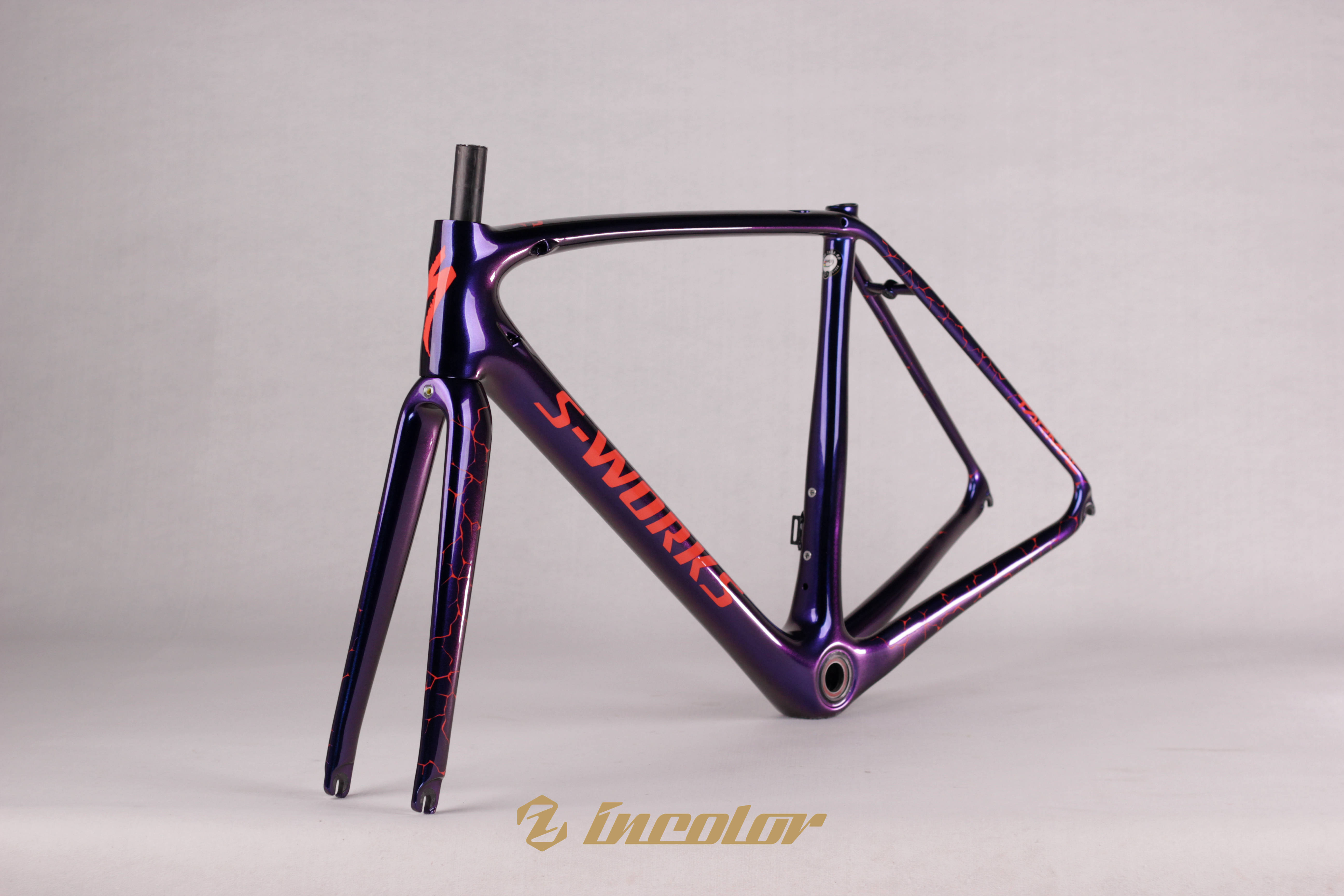 1712闪电tarmacsl5整体亮面蓝紫变色龙亮面橙色logo